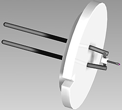 Kimball ES-423E LaB6 cathode, AmRay base, 90 degrees/15µm round tip for all AMR Leitz/AMR and AmRay SEMs, except AMR 1200 serie